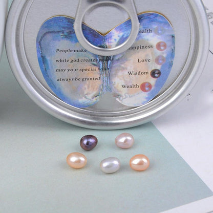 Water Shell Canned Oyster Ocean Love Real Pearl Necklace Set