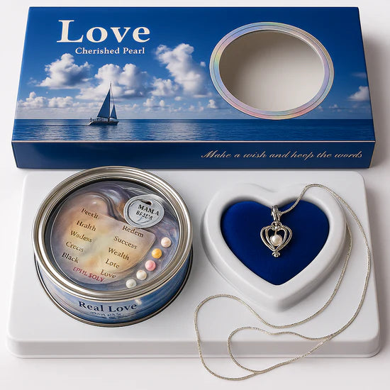 Water Shell Canned Oyster Ocean Love Real Pearl Necklace Set