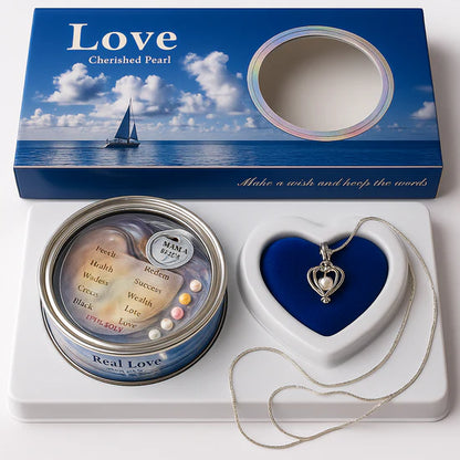 Water Shell Canned Oyster Ocean Love Real Pearl Necklace Set