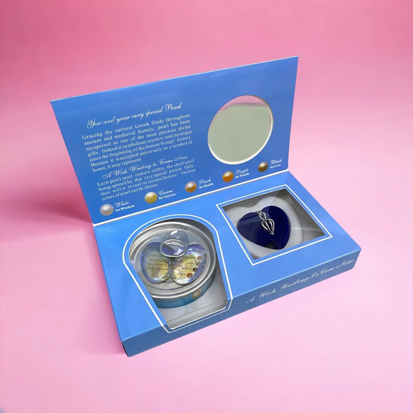 Water Shell Canned Oyster Ocean Love Real Pearl Necklace Set